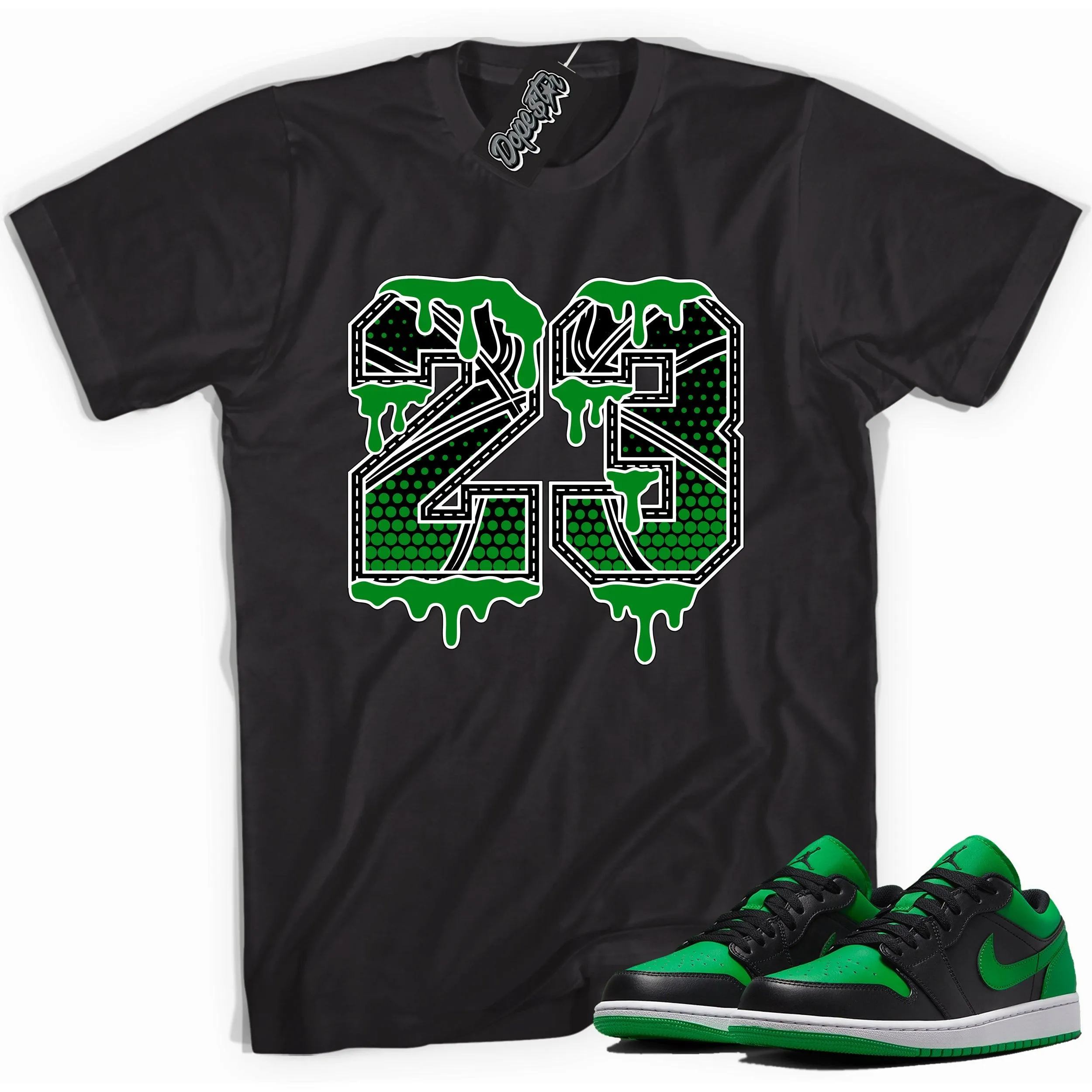 1 Low Lucky Green Shirt 23 Basketball