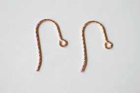 1 pair 14K Rose Gold Filled Ear Wire Sparkle French Hook, 14K Rose Gold Filled Faceted  Ear Wires, Rose Gold Fill Earrings, DIY Jewelry