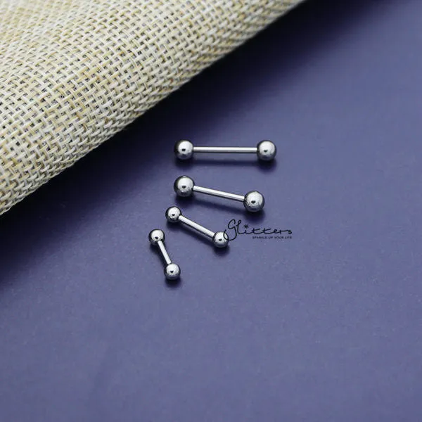 16Gauge 316L Surgical Steel Straight Barbells with Balls-6mm|8mm|10mm|12mm