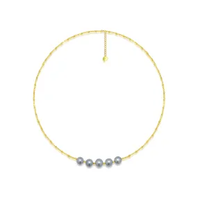 18K Solid Gold Akoya Pearl Necklace KN00122