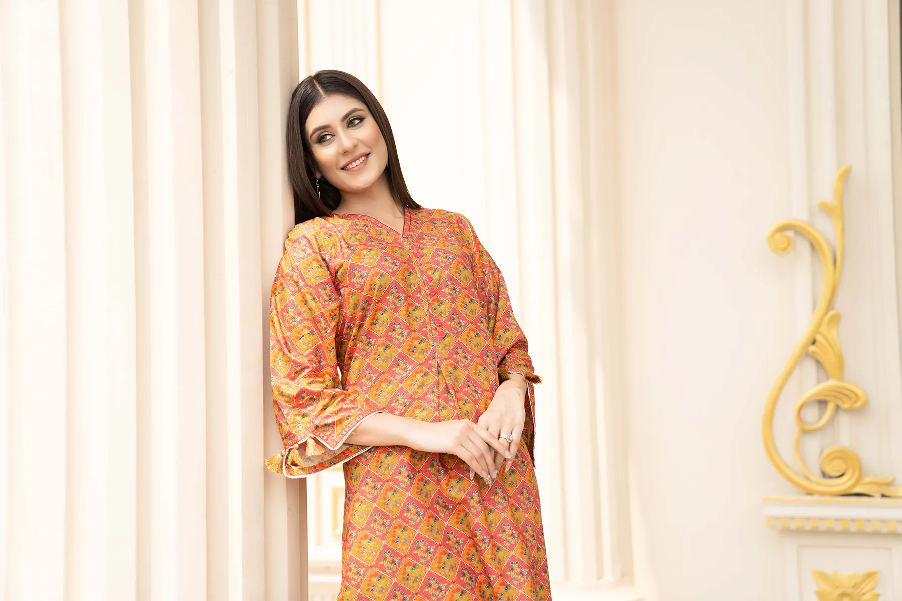 1PC Raw Silk Shirt - 35