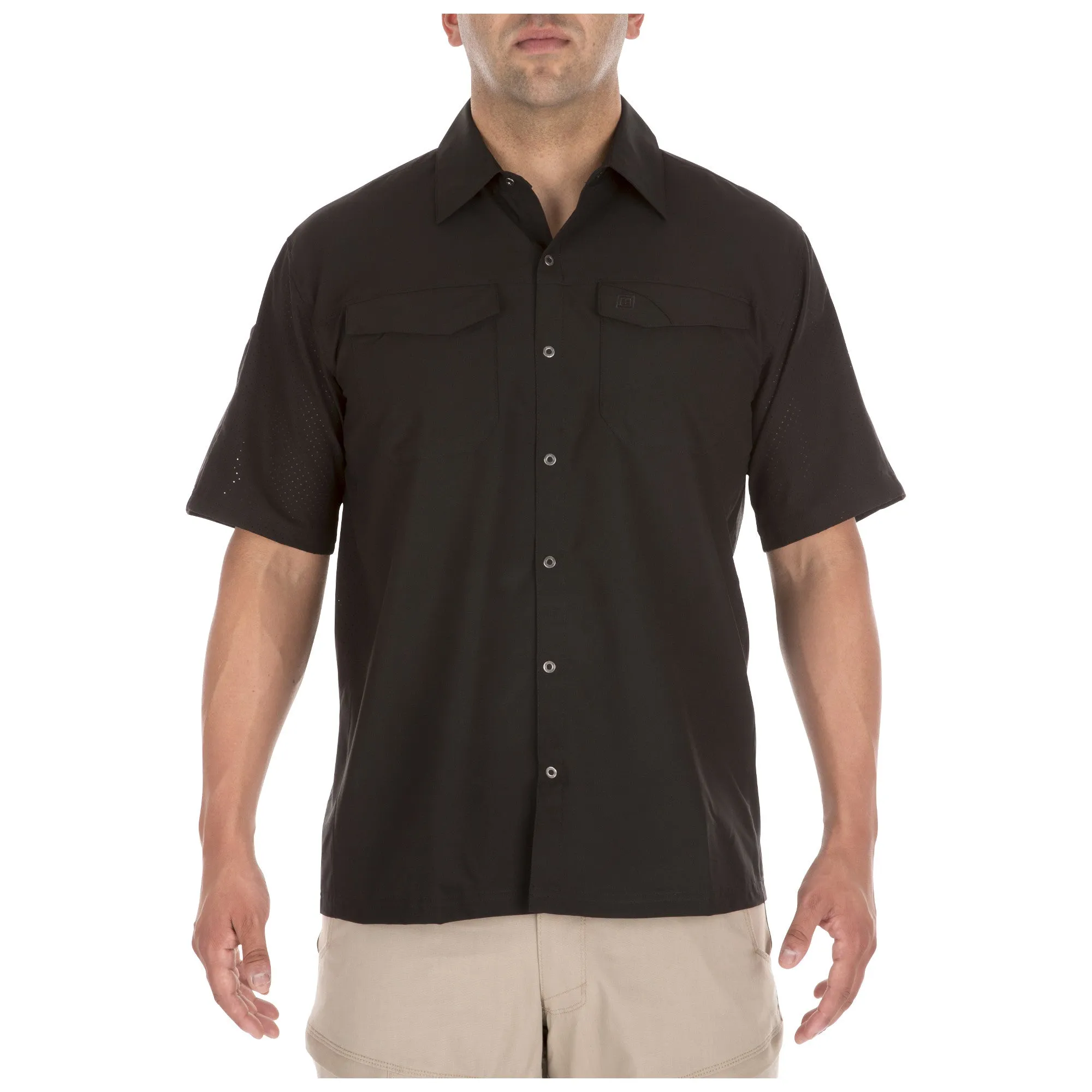 71340-019 CAMISA FREEDOM FLEX MANGA CORTA NEGRA MARCA 5.11 TACTICAL