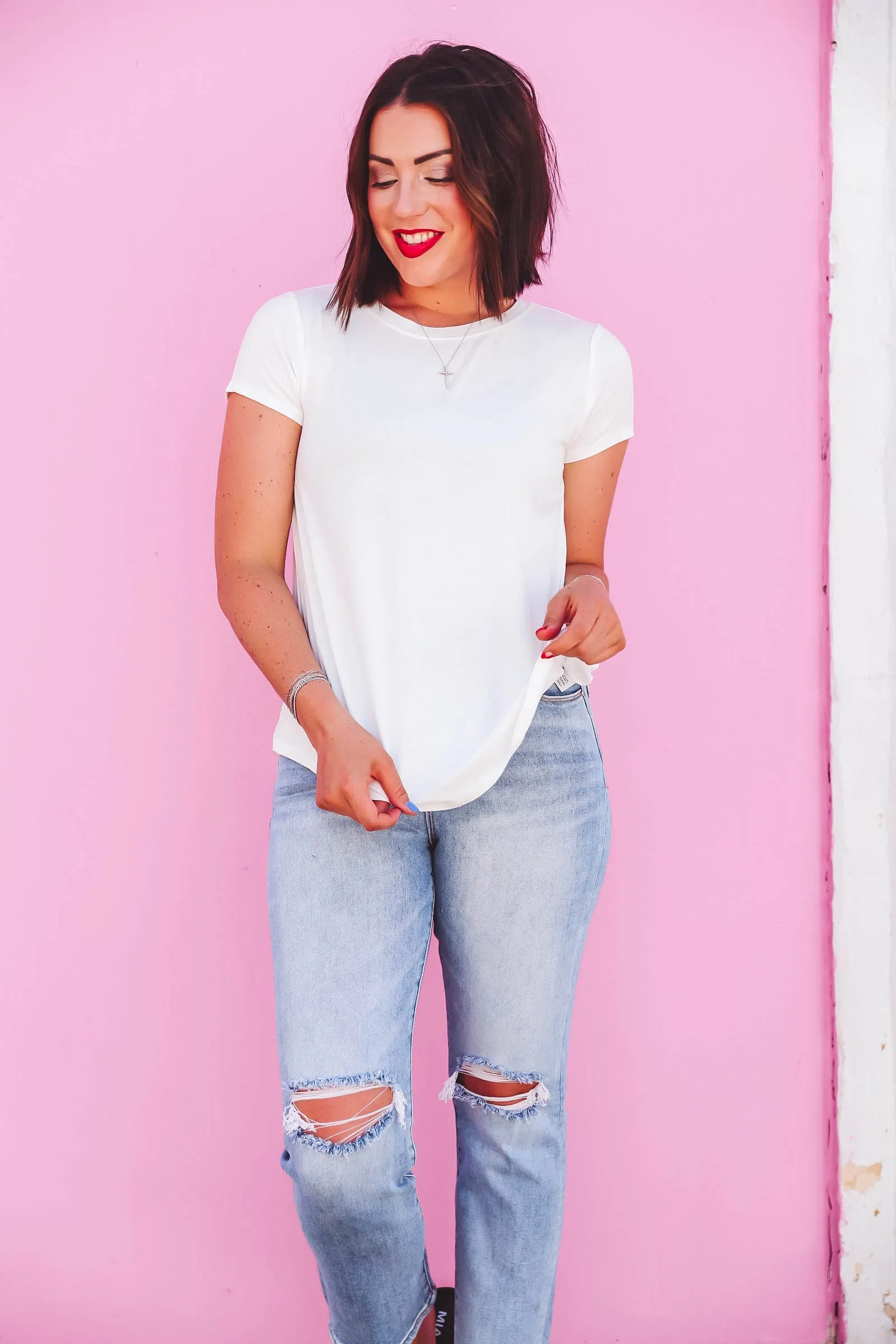 Abbi Basic Tee-White