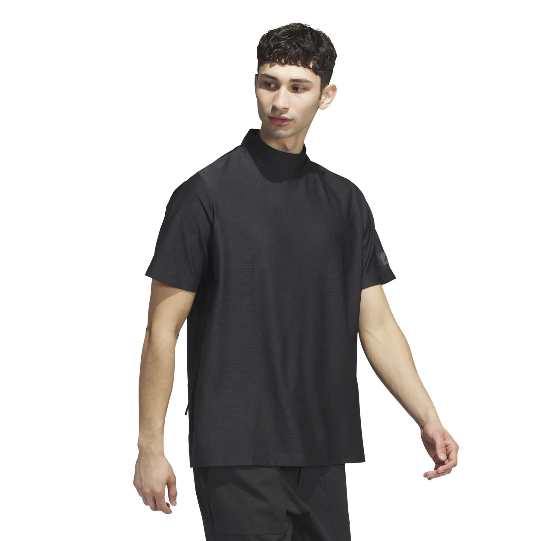 Adicross Mock Neck Polo Black - AW23