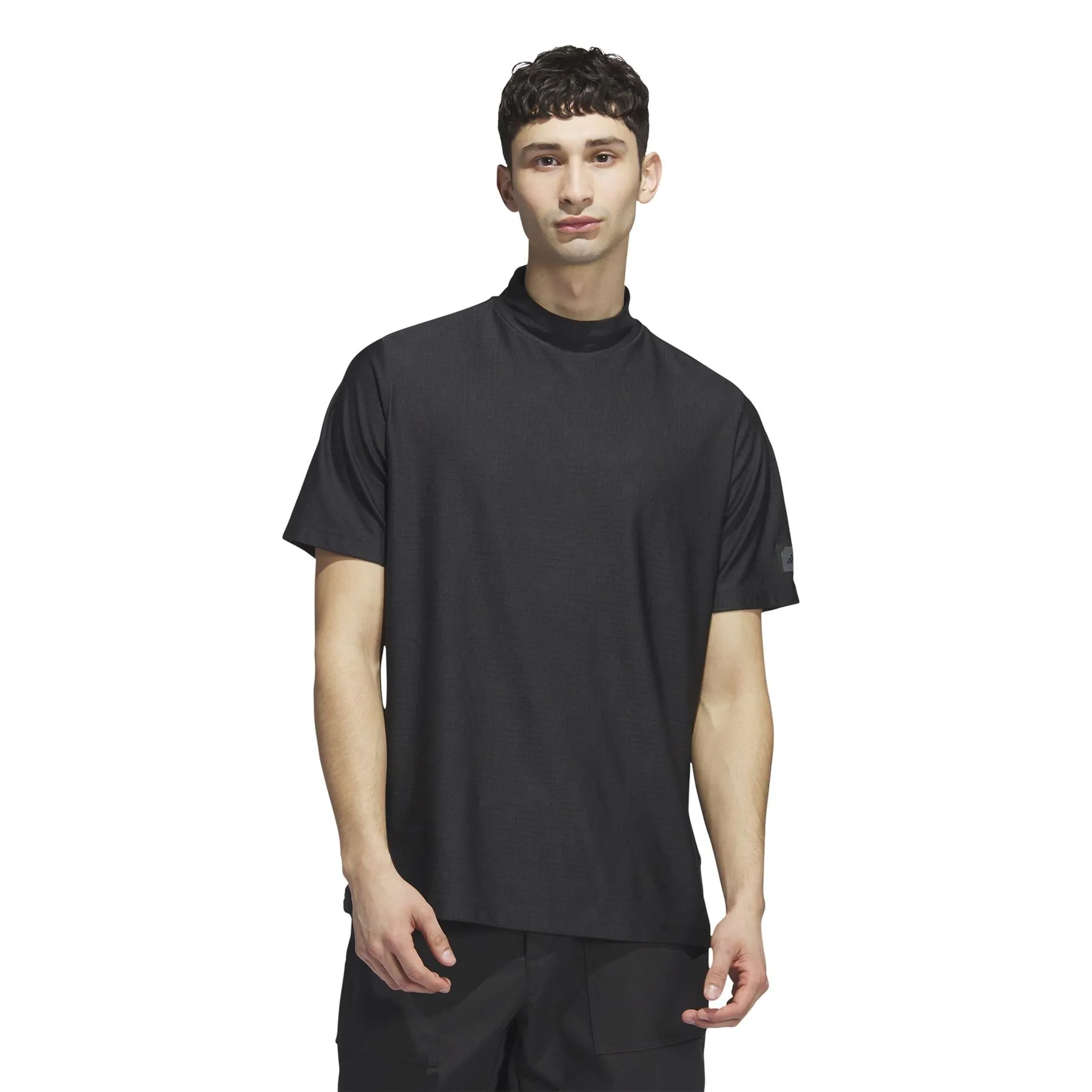 Adicross Mock Neck Polo Black - AW23