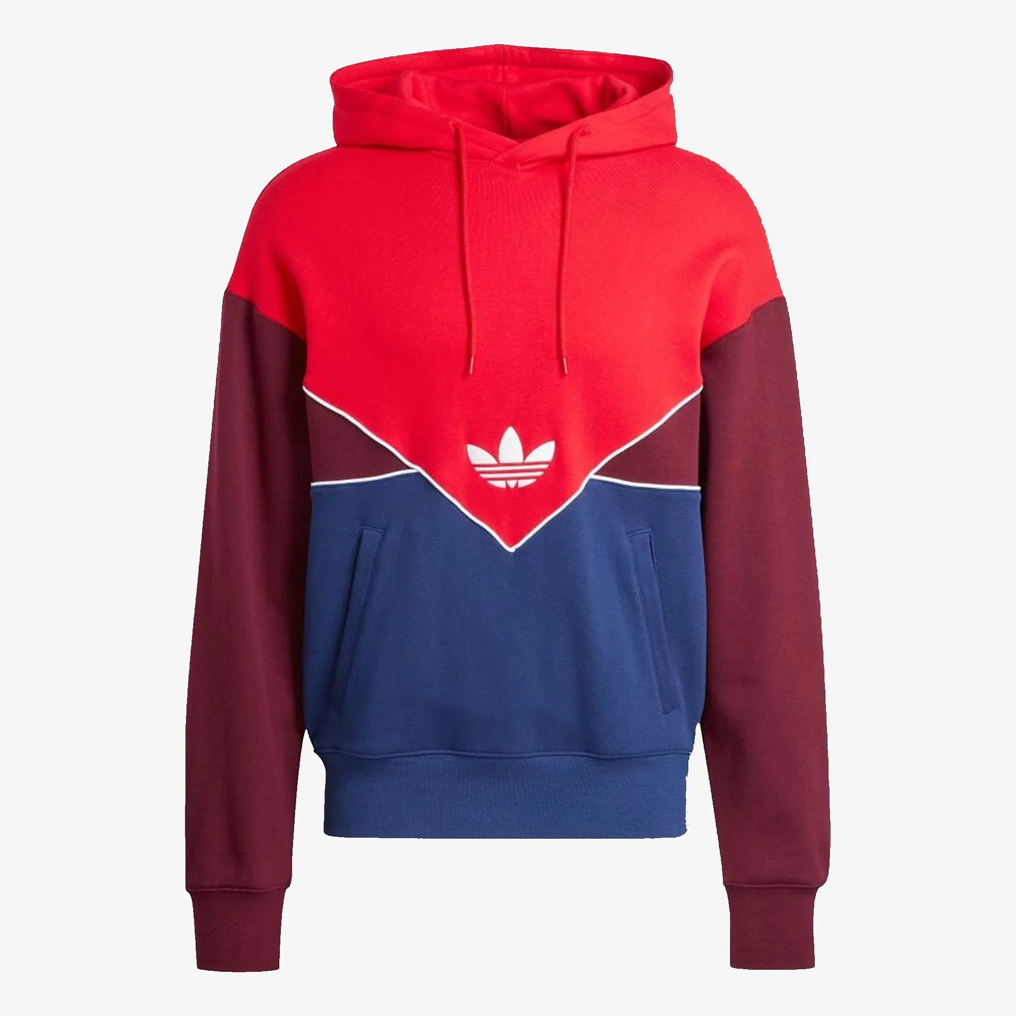 Adidas Originals | ADICOLOR SEASONAL ARCHIVE HOODIE  { BETTER SCARLET/DARK BLUE/MAROON