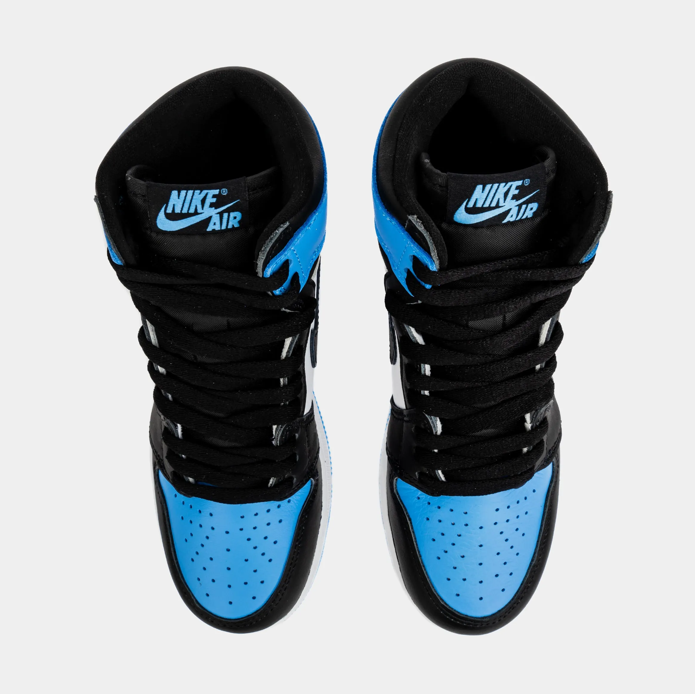 Air Jordan 1 Retro High OG University Blue Grade School Lifestyle Shoes (Black/Blue)