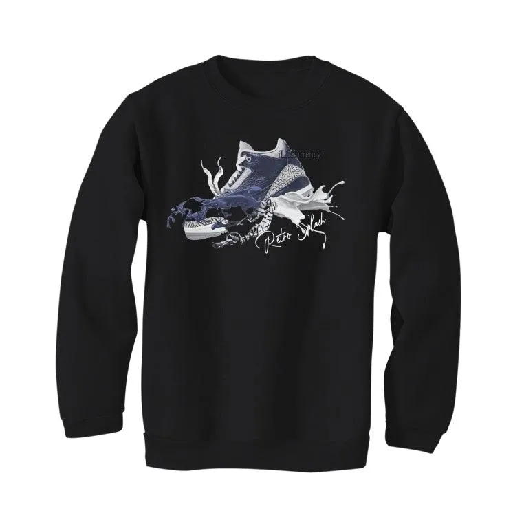 Air Jordan 3 “Midnight Navy/Cement Grey” 2021 Black T-Shirt (Retro Splash)