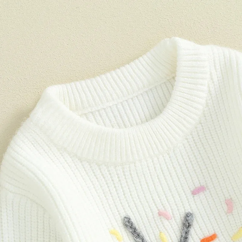 Baby Girls Deluxe Sweater - Half Birthday - 6M, 12M