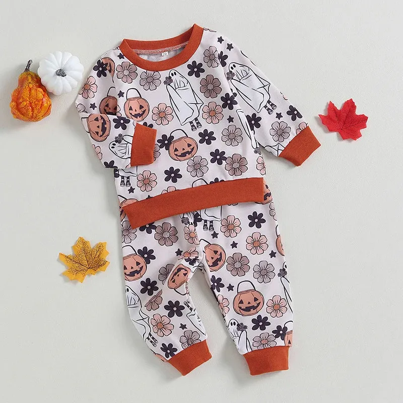 Baby Toddler Girls (to 3T) Halloween Loungewear Set Ghost