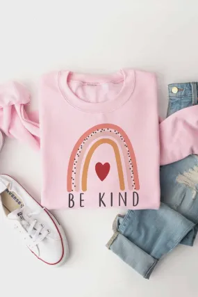 BE KIND RAINBOW GRAPHIC SWEATSHIRT