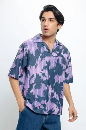 Black Currant Print Men's Resort Shirt