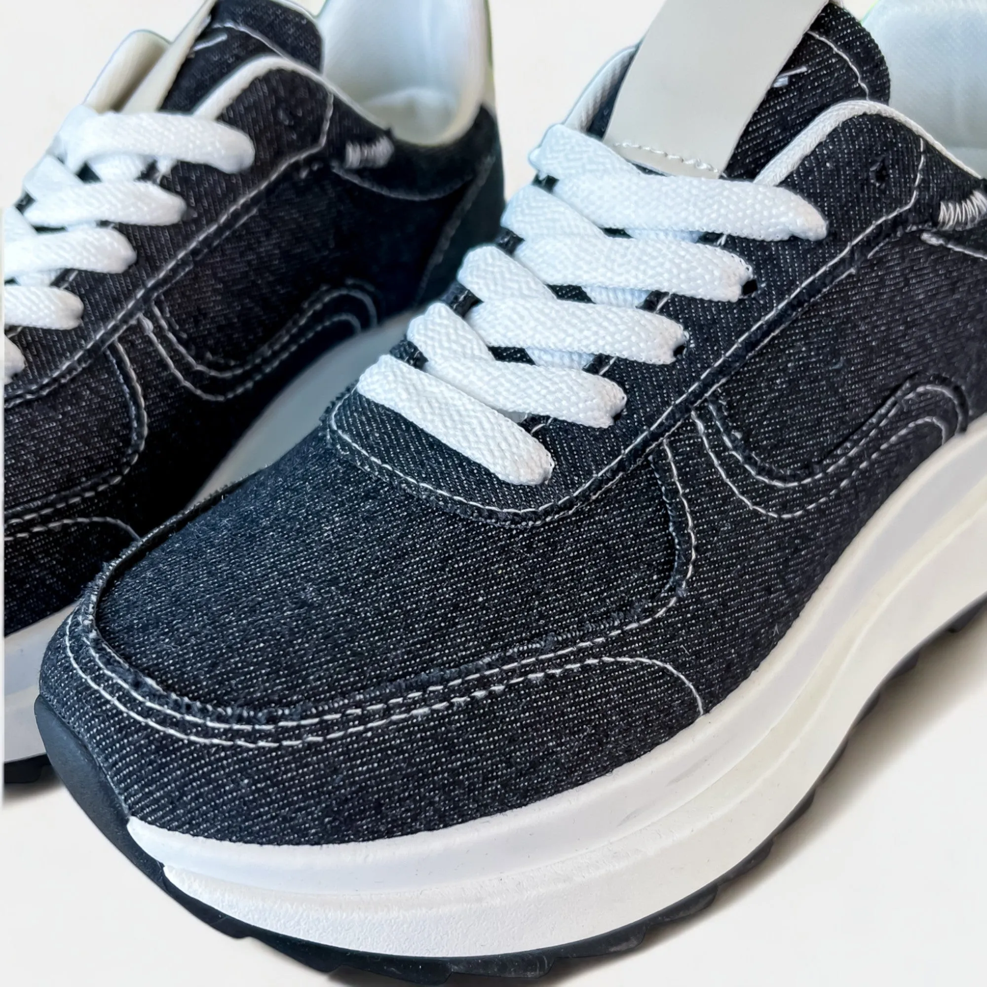 Black Denim Sneakers