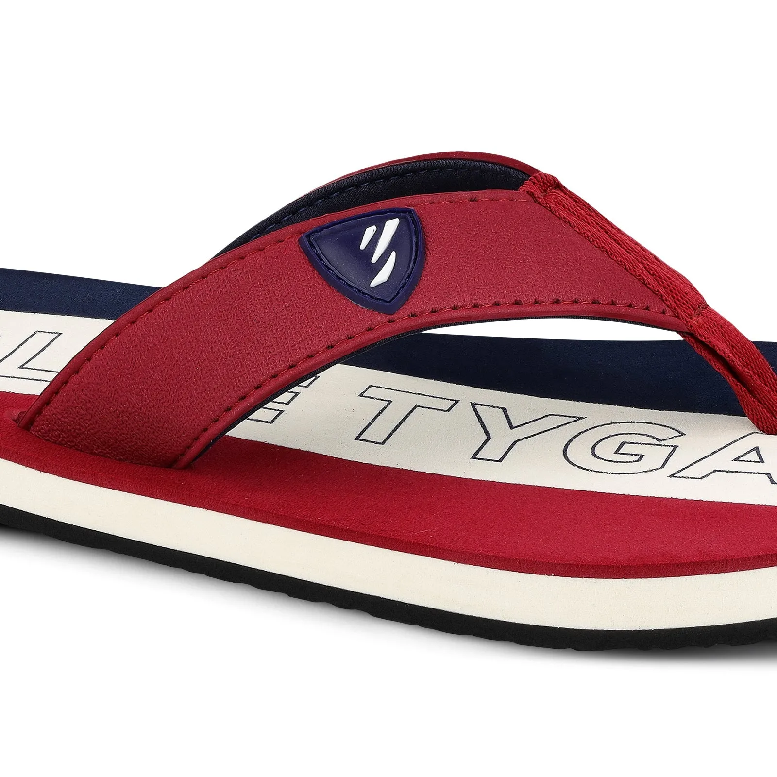 Blue Tyga Gents Flip Flop Thong  - BT4274 Maroon Blue