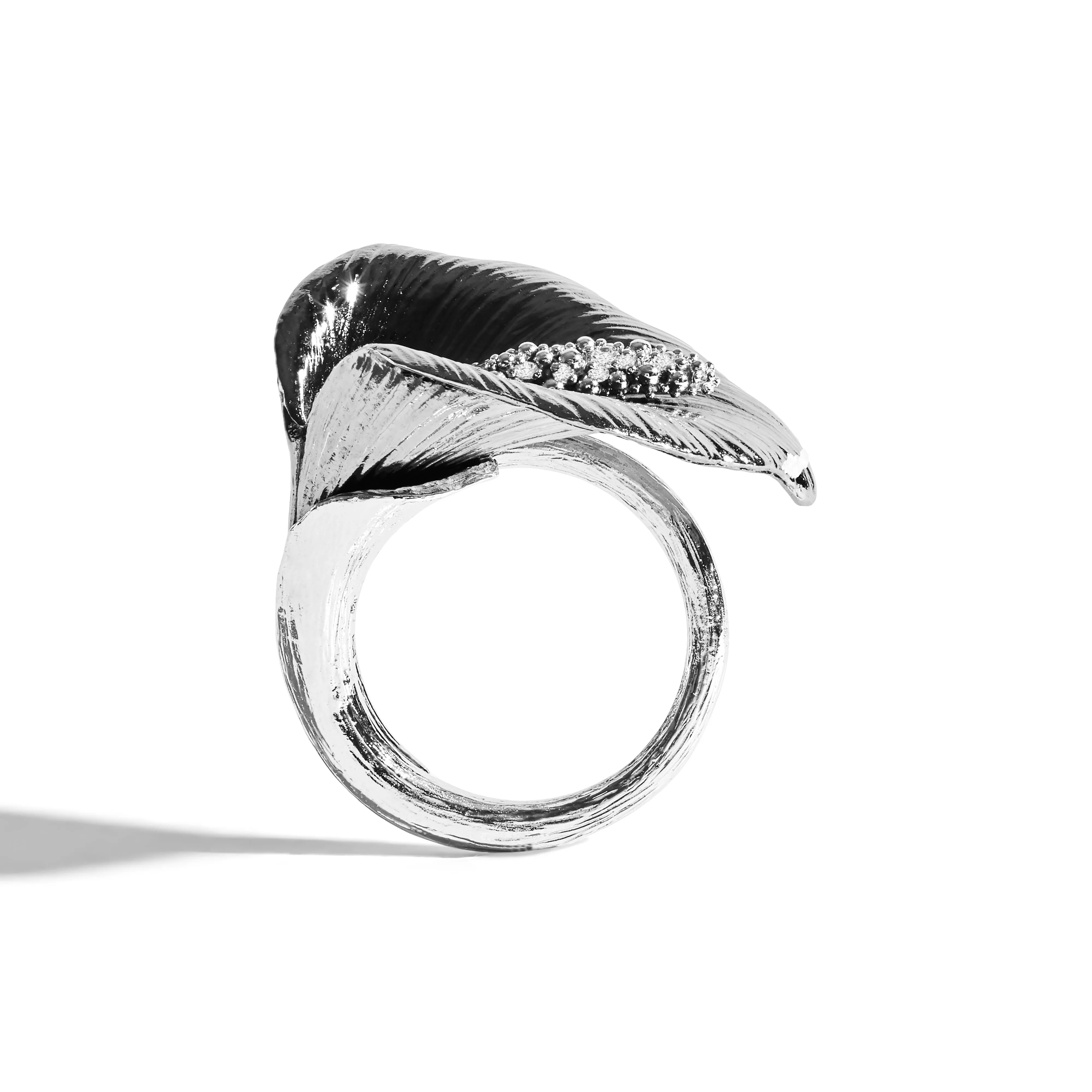 Calla Lily Ring with Diamonds