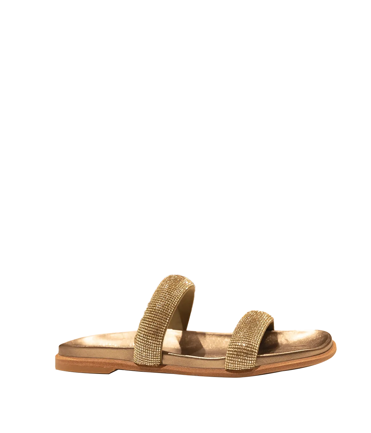 Cannes Sandal in Khaki Crystal