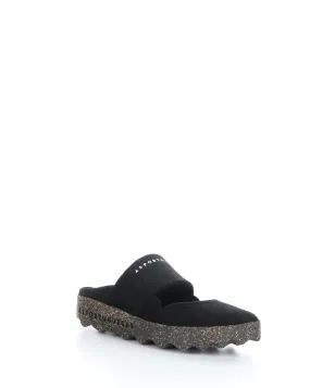 CANU185ASP 001 BLACK Round Toe Mules