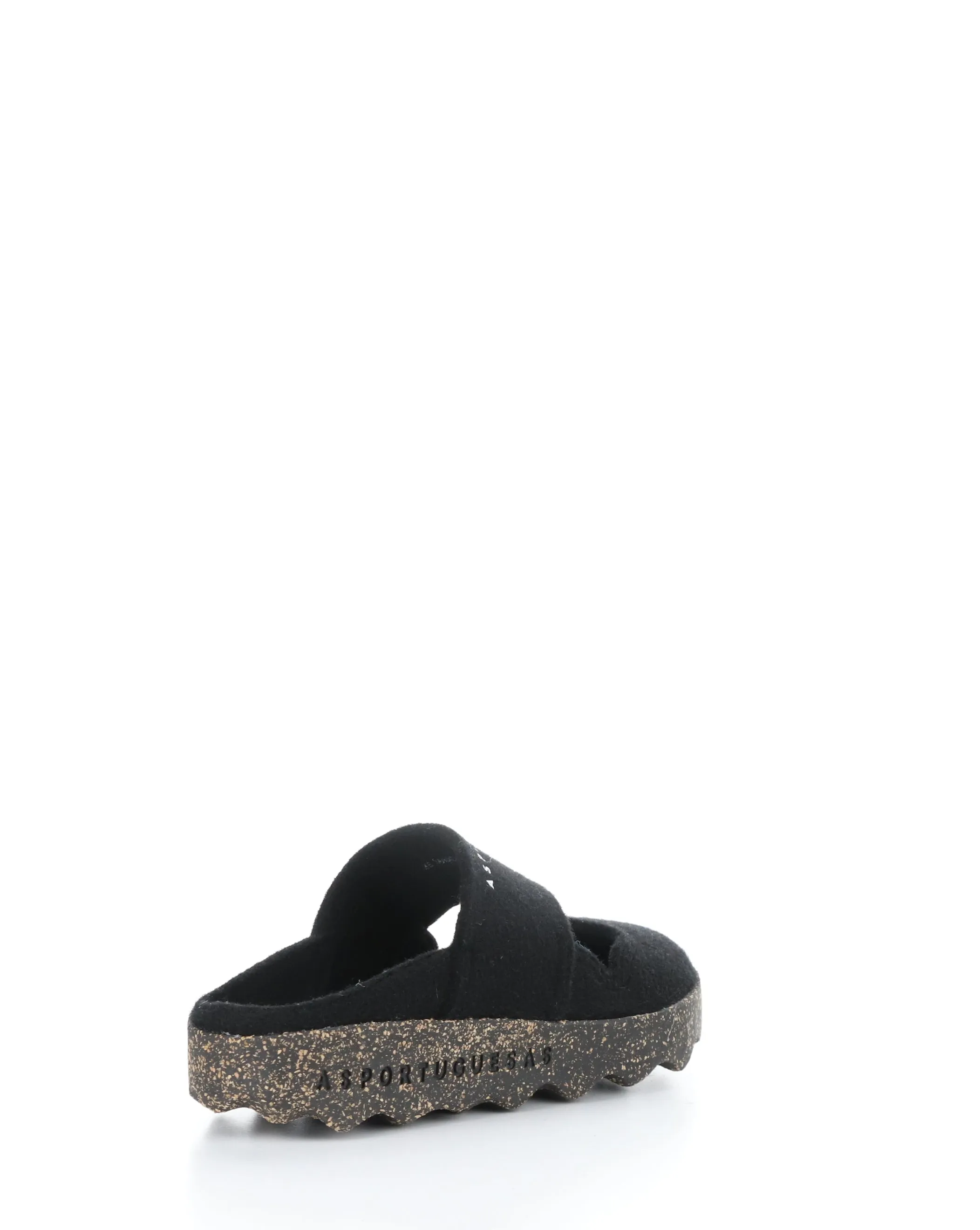 CANU185ASP 001 BLACK Round Toe Mules