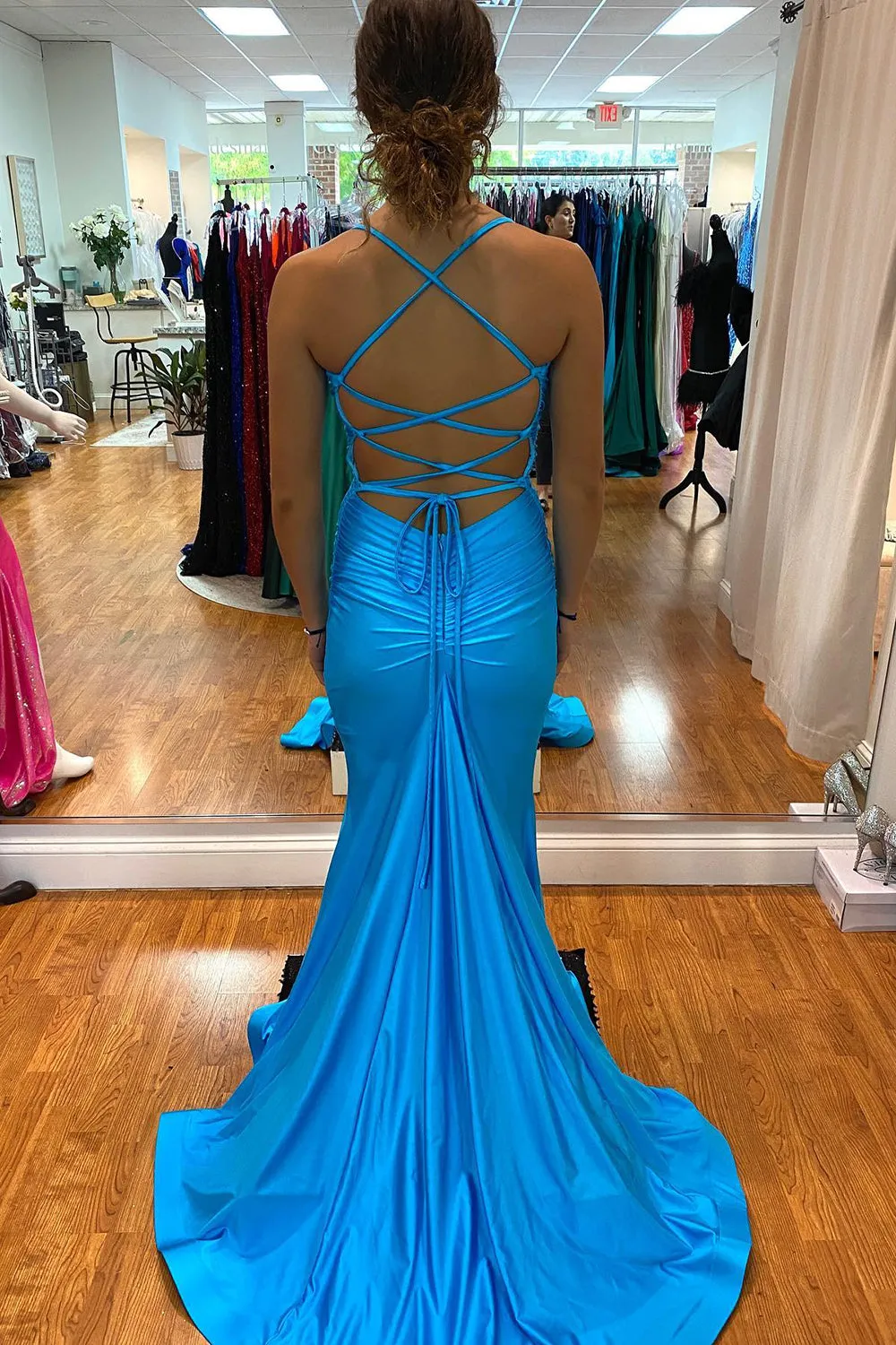 Charming Long Mermaid Sweetheart Backless Prom Dress