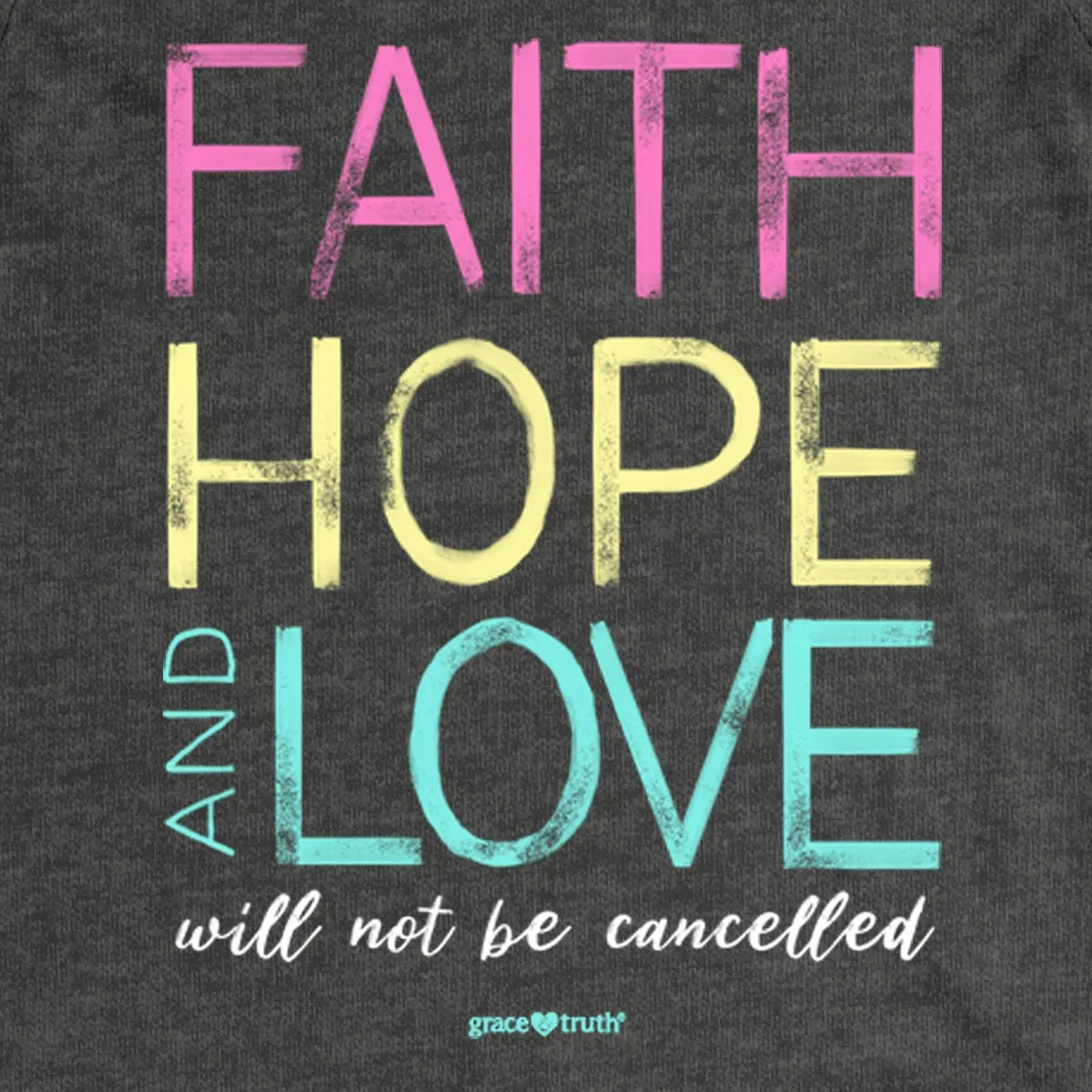 Cherished Girl Grace & Truth Faith Hope Love Christian V-Neck T-Shirt