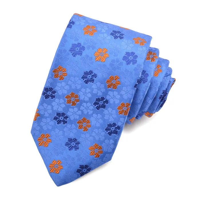 Christian Paul by Sidonio's Silk Woven Jacquard Flower Neck Tie S37014