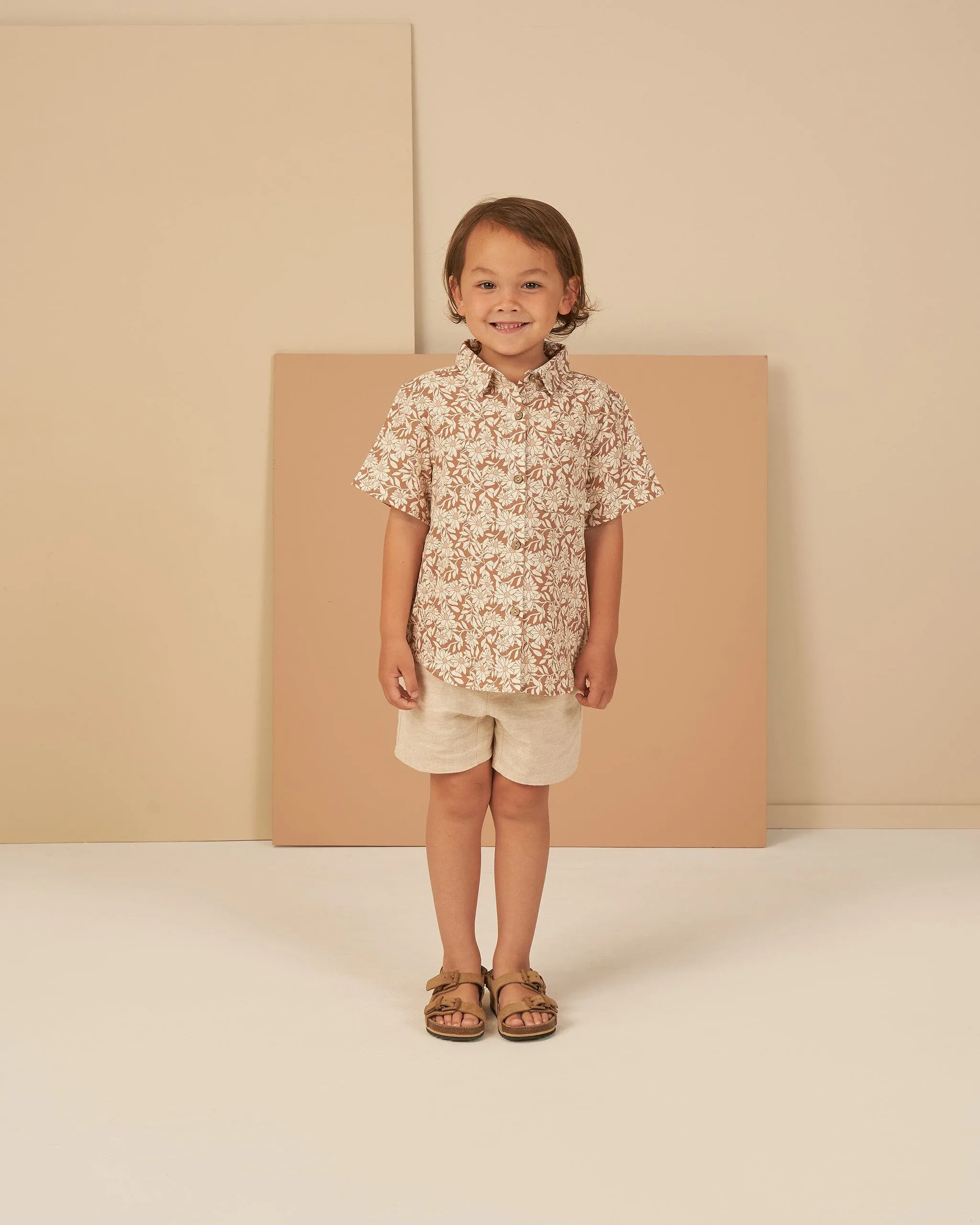 Collared Short Sleeve Shirt | Plumeria