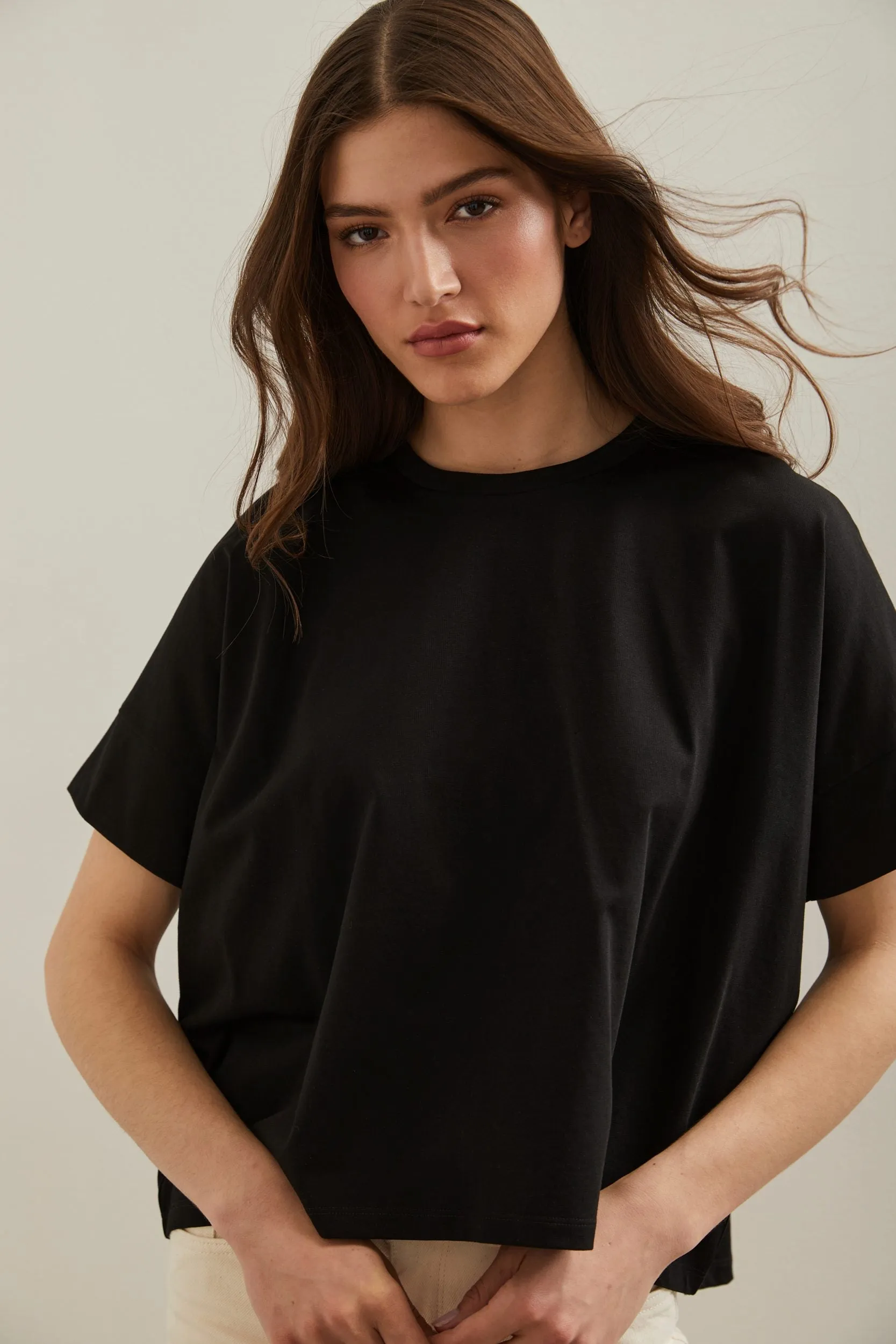 Crew neck oversized top