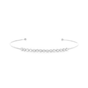 Diamond Tennis Cuff Bangle