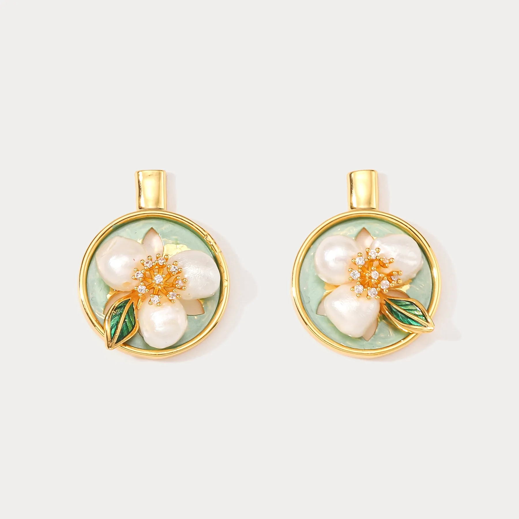 Flower Pearl Earrings