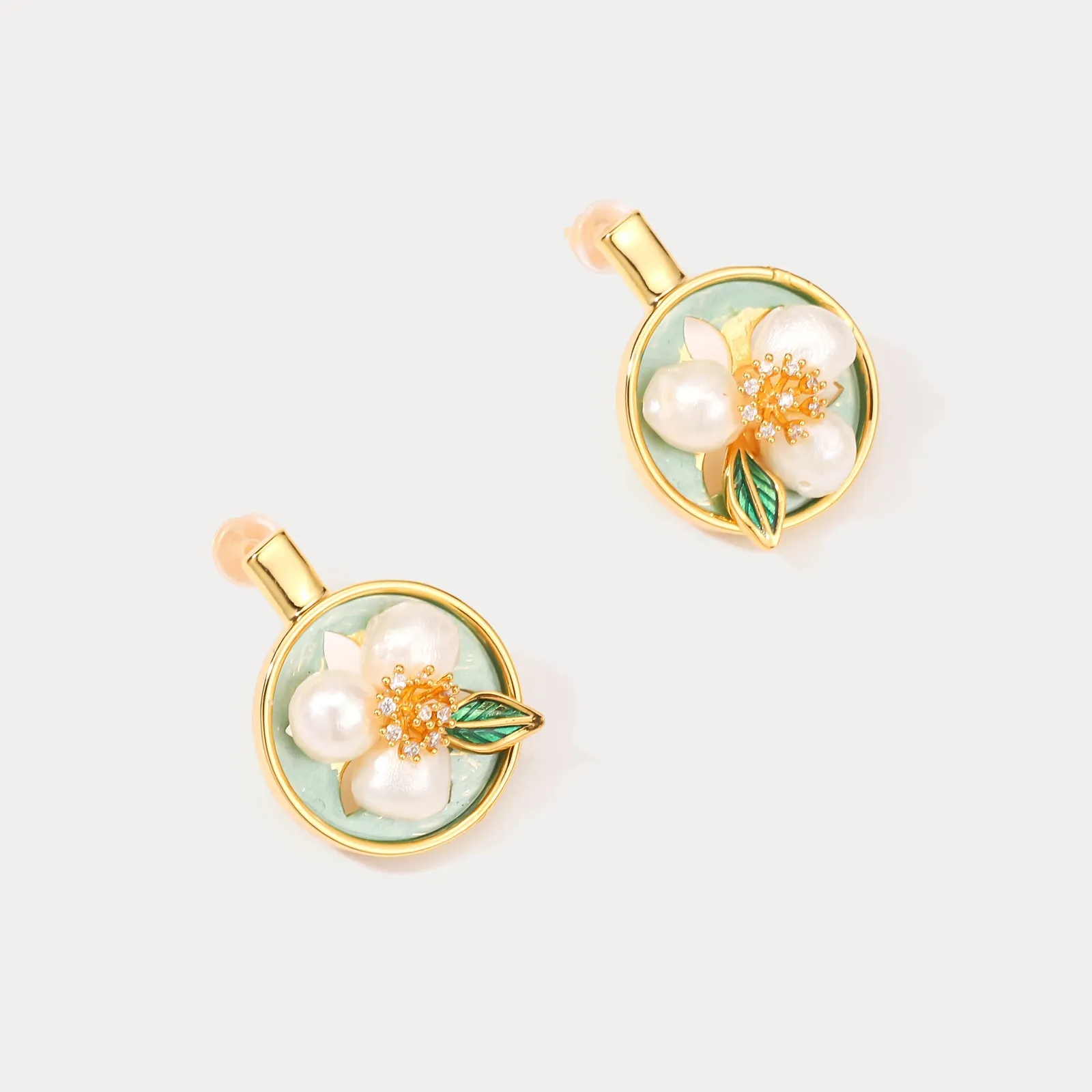 Flower Pearl Earrings