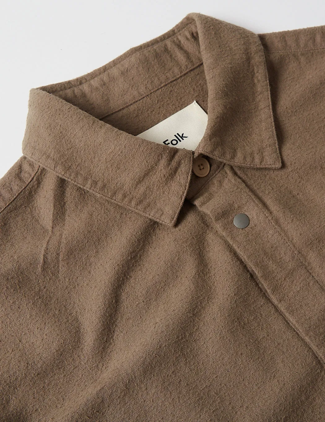 Folk Stitch Pocket Shirt - Peat