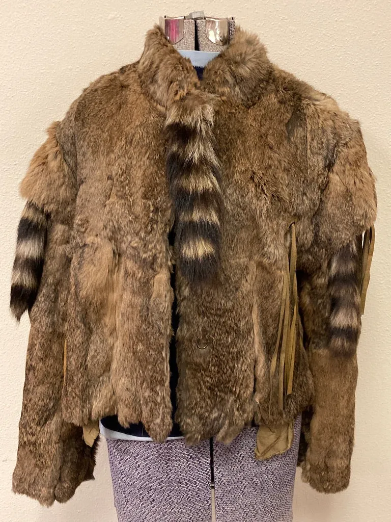 Fur Jacket with Raccoon Tails Ladies Small