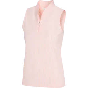 Greg Norman Monaco Seersucker Sleeveless Ladies Polo