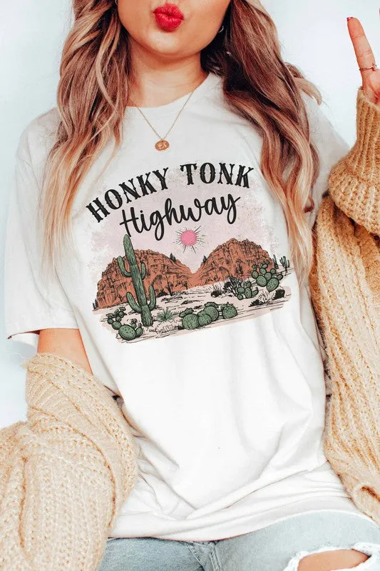 HONKY TONK HIGHWAY GRAPHIC TEE PLUS SIZE