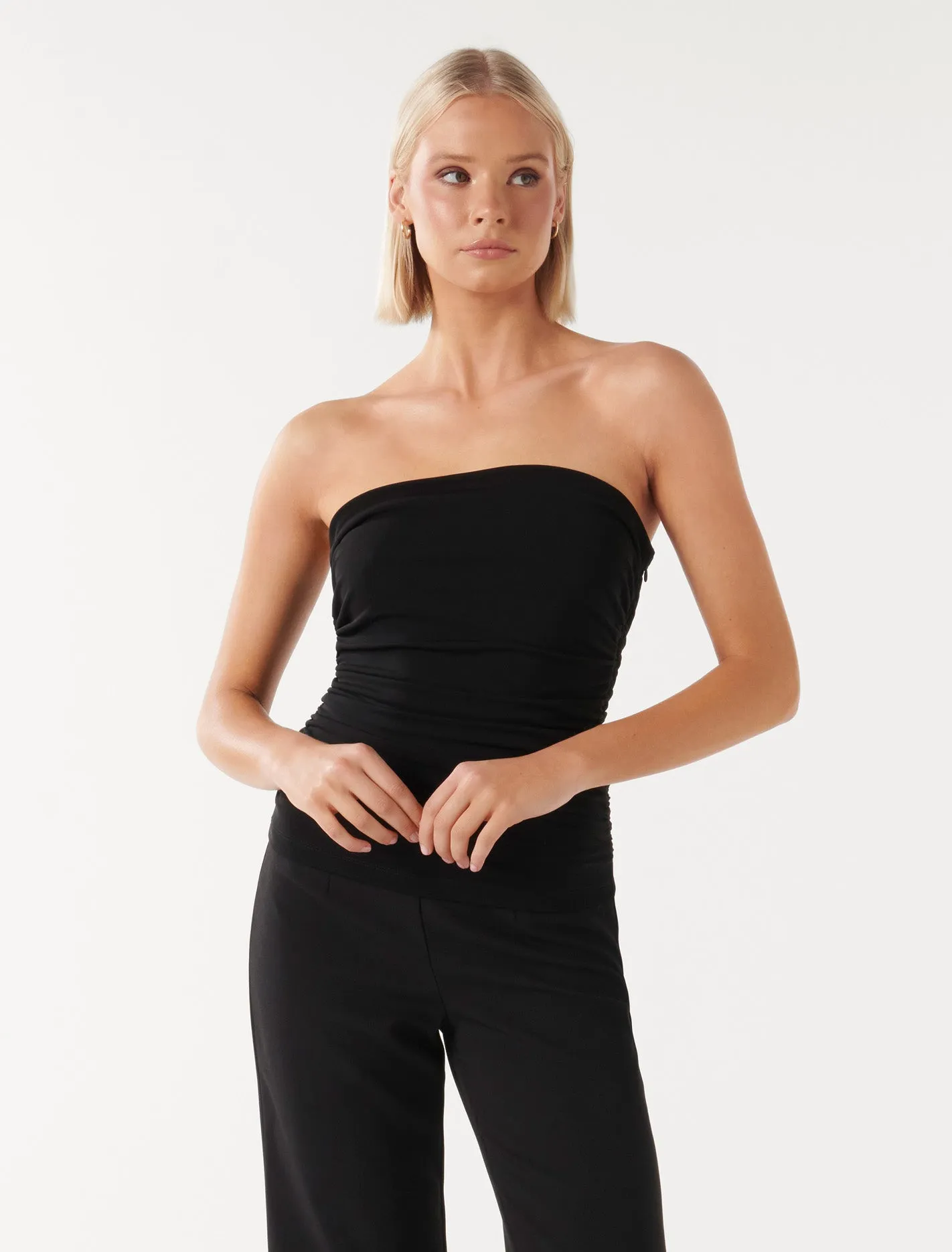 Ines Ruched Side Bandeau Top