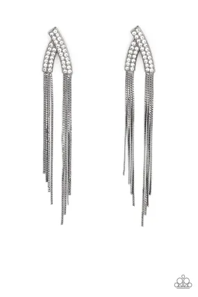 It Takes Two To TASSEL - Black Earring