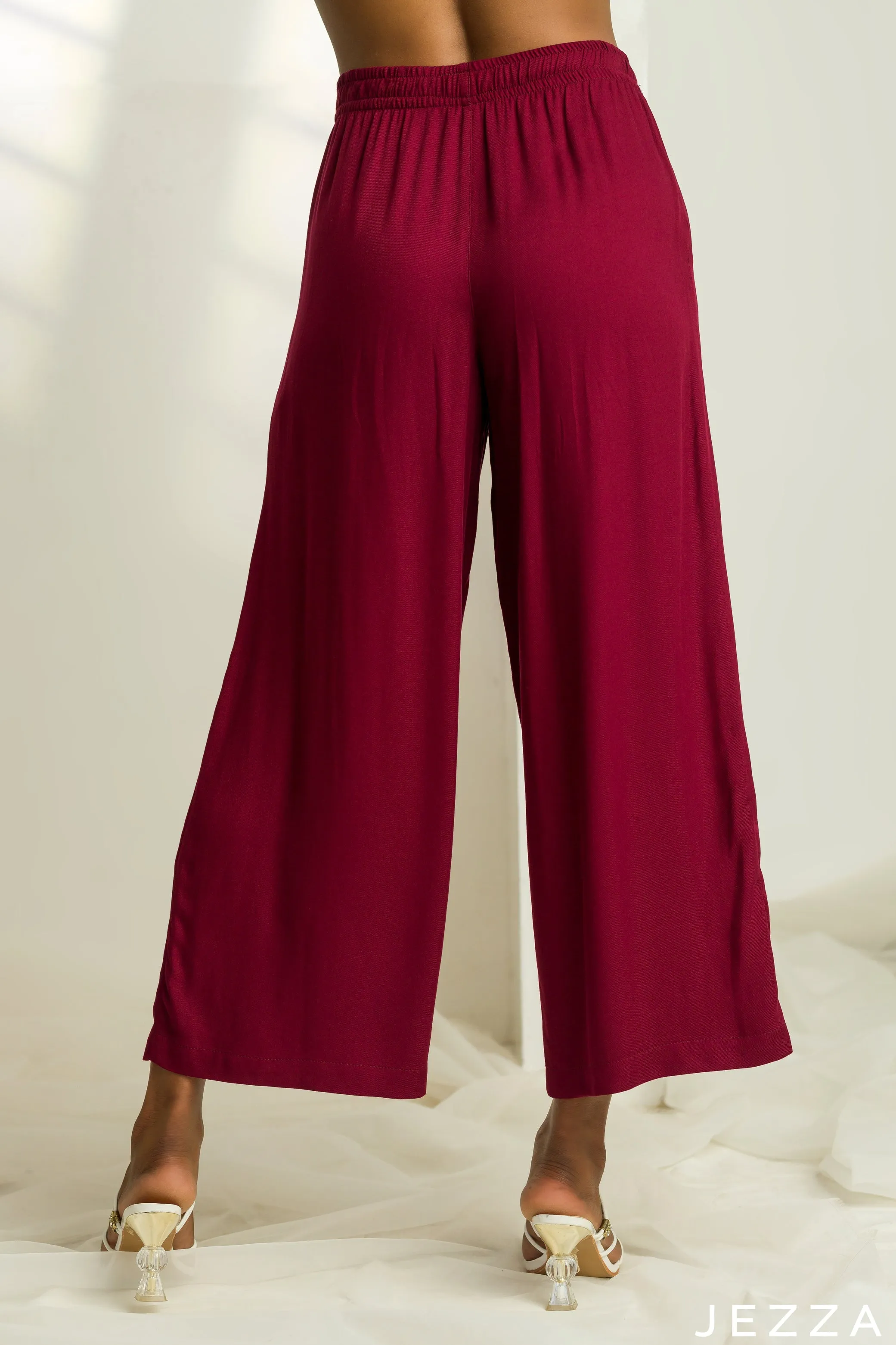 JEZZA Maroon Colour Women's Modest Pant 44174