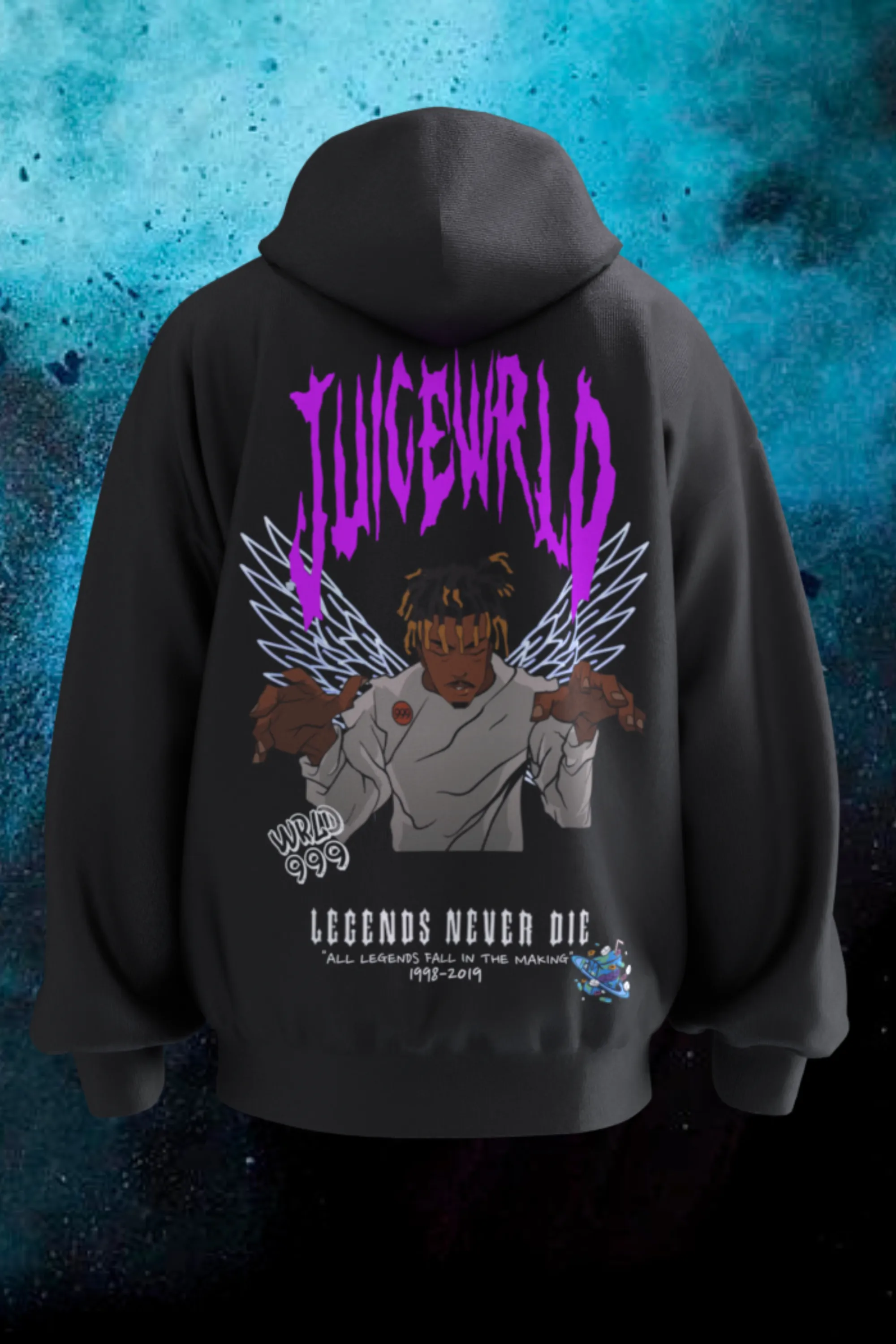 JuiceWrld Oversized Hoodie - Black