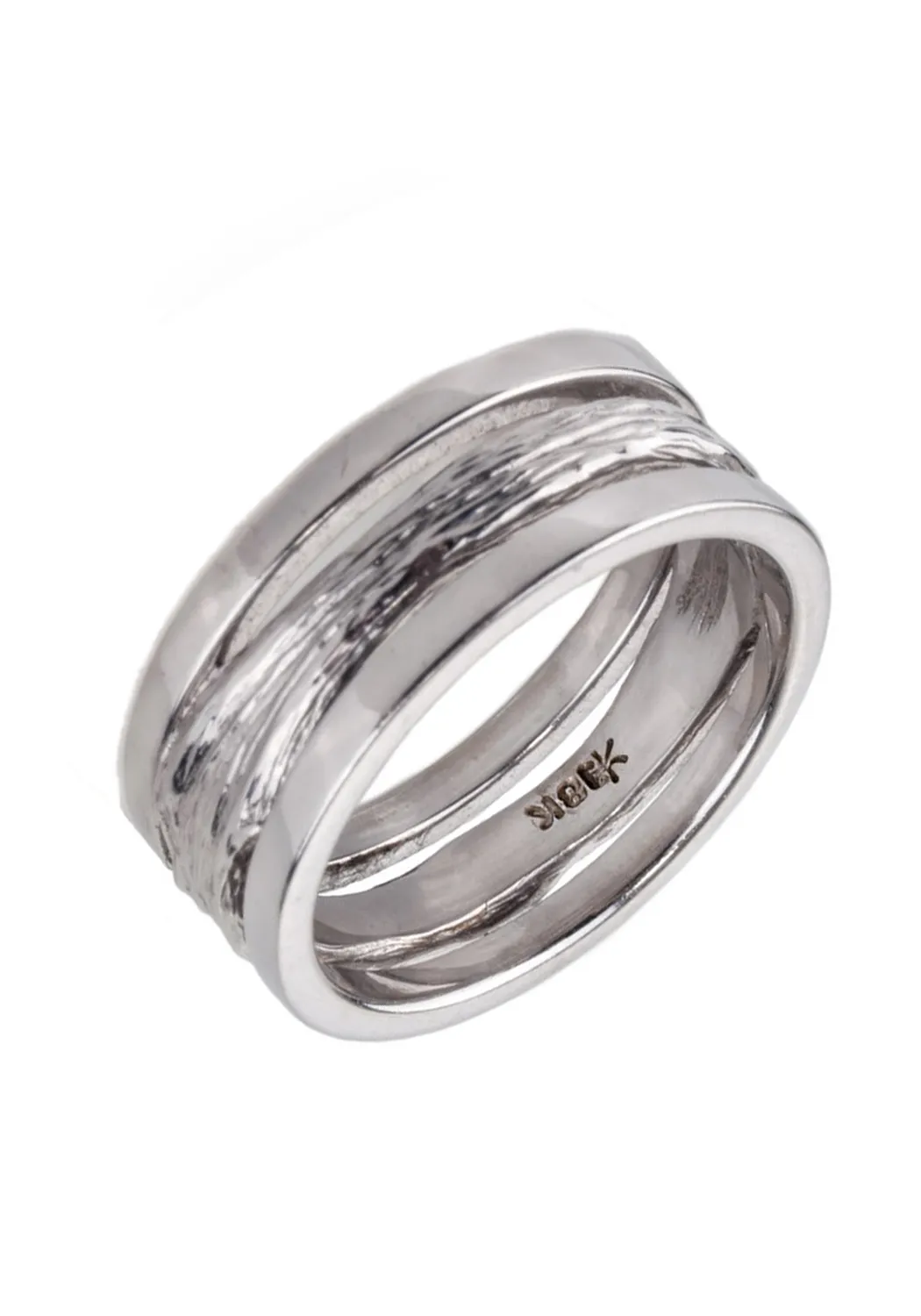 K. Brunini Myrtle High Polished 18KWG Twig Wedding Band