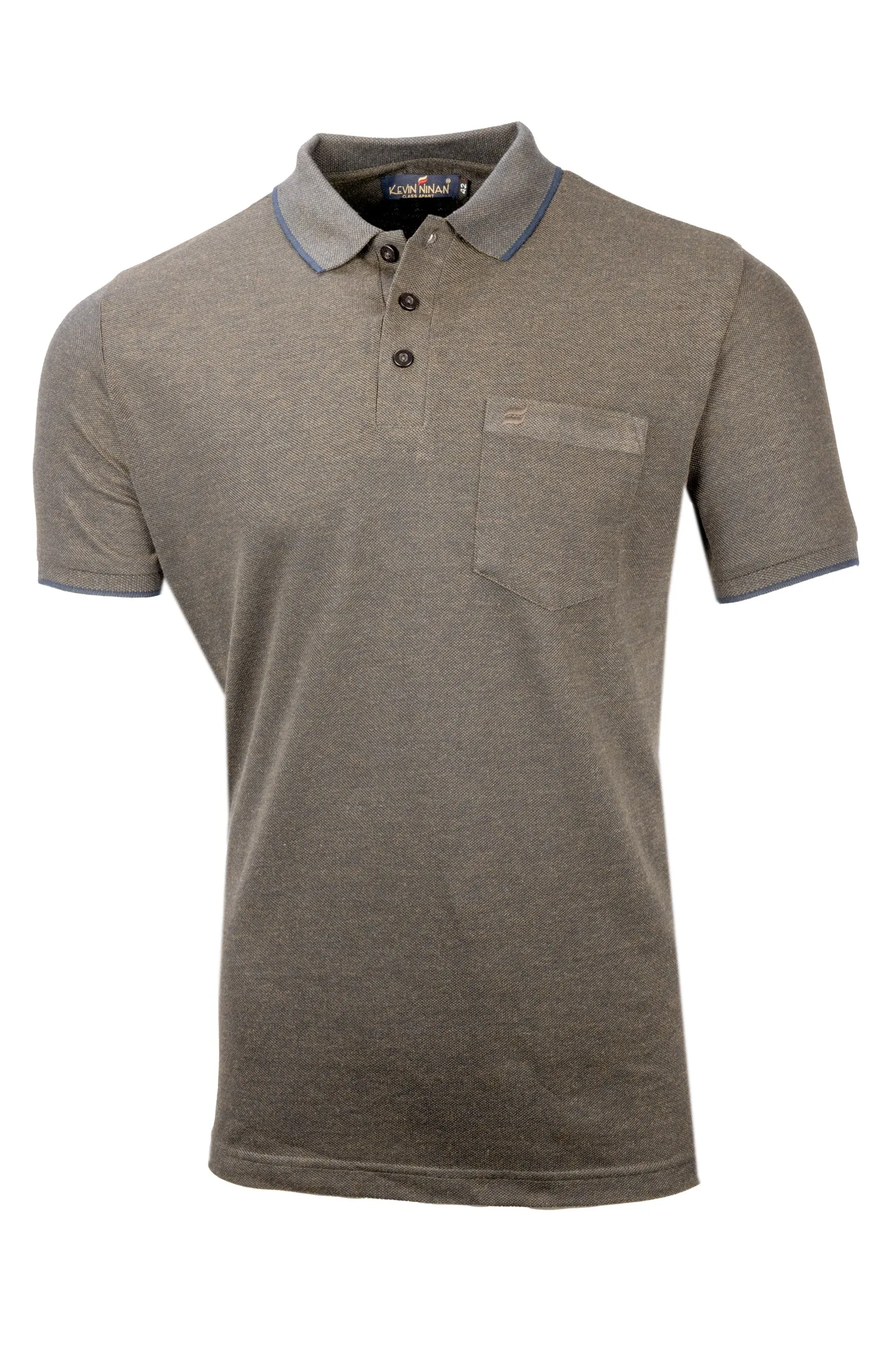 Kevin Ninan Two-tone Olive Polo T-shirt