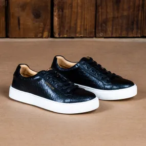 Kingsley Heath S All Over Embossed Sneaker Black/Brass/White