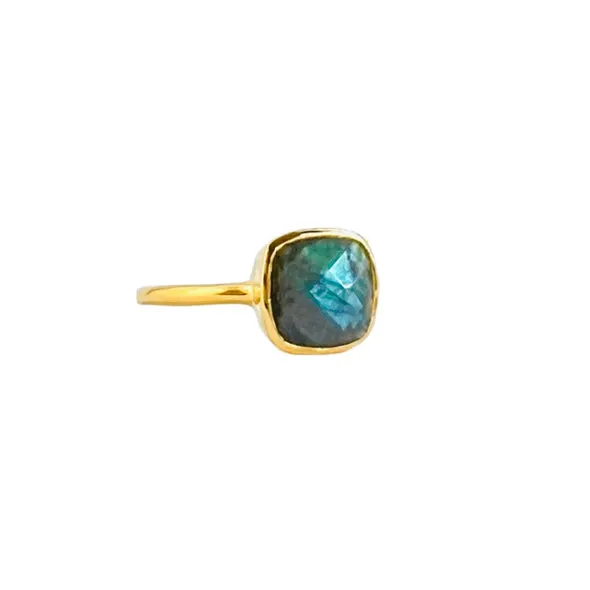 Labradorite Gold Ring