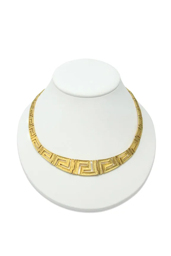 Labyrinth Artisan Sterling Silver & Gold Necklace