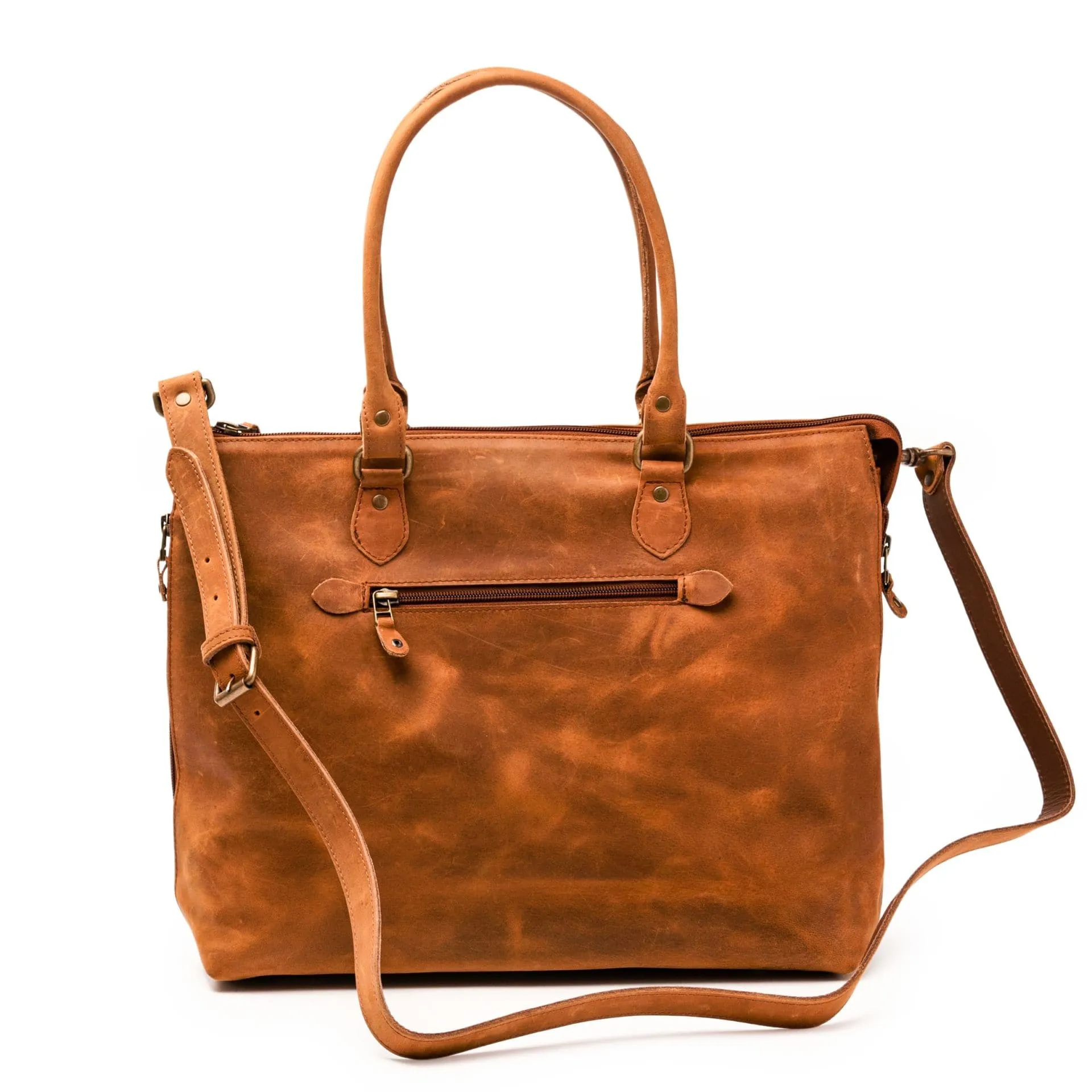 Leather Tech Tote