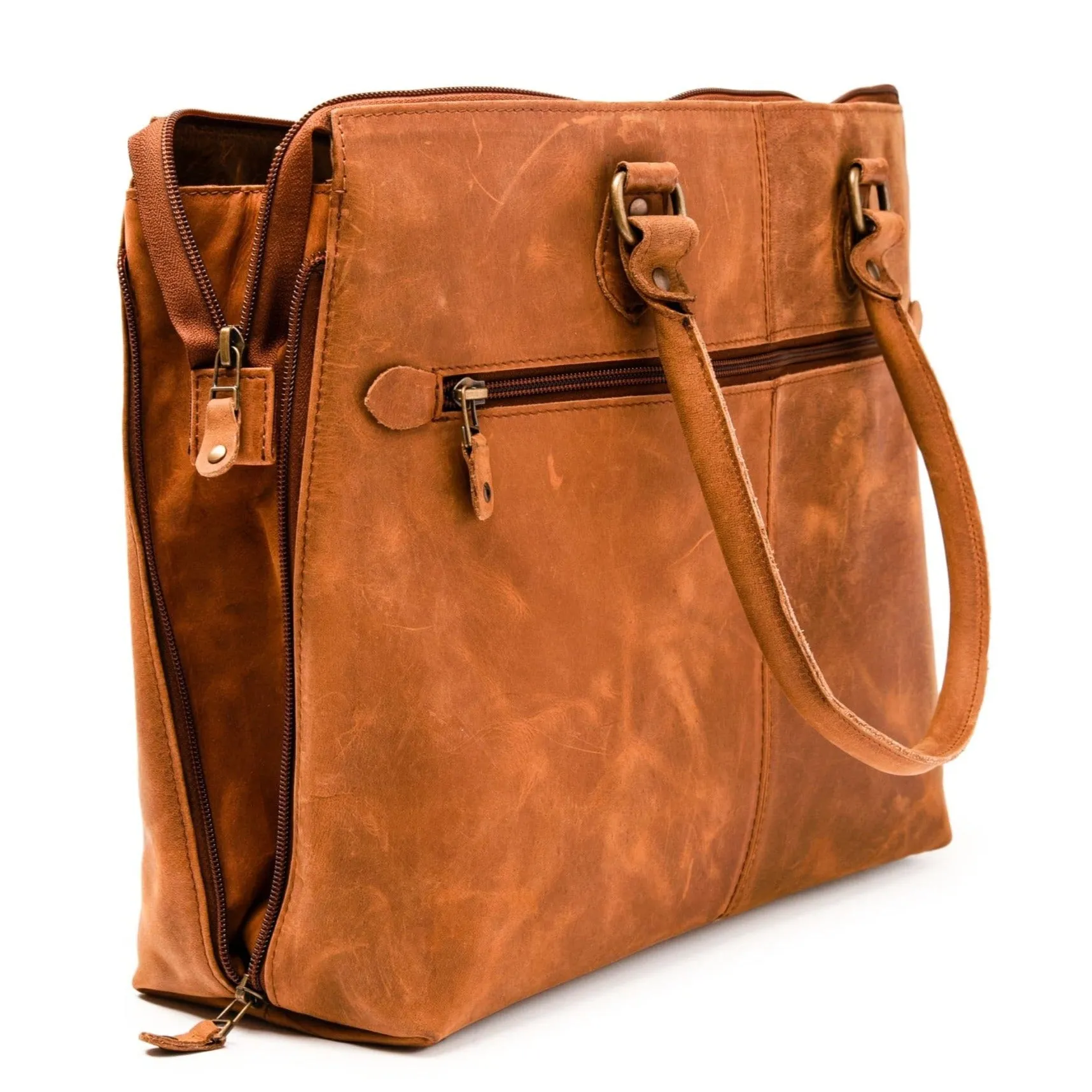 Leather Tech Tote