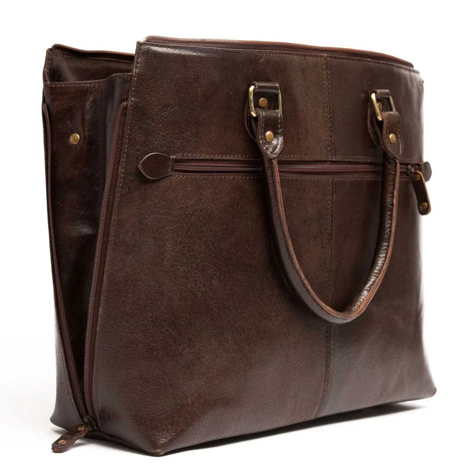 Leather Tech Tote