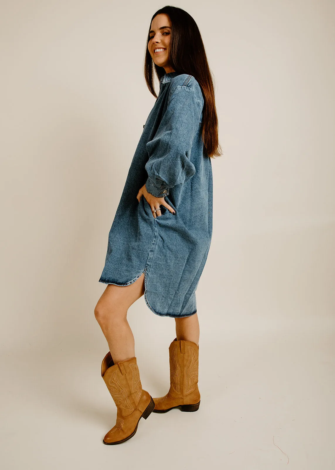 Lois Denim Shirt Dress