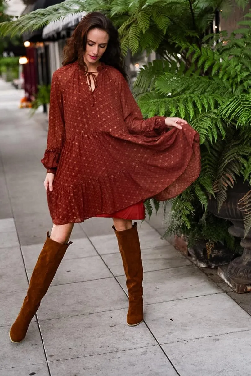 Long Sleeve Mini Dress by Molly Bracken