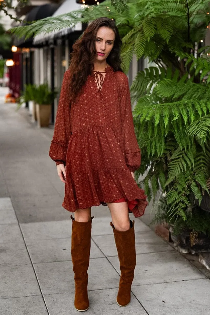 Long Sleeve Mini Dress by Molly Bracken