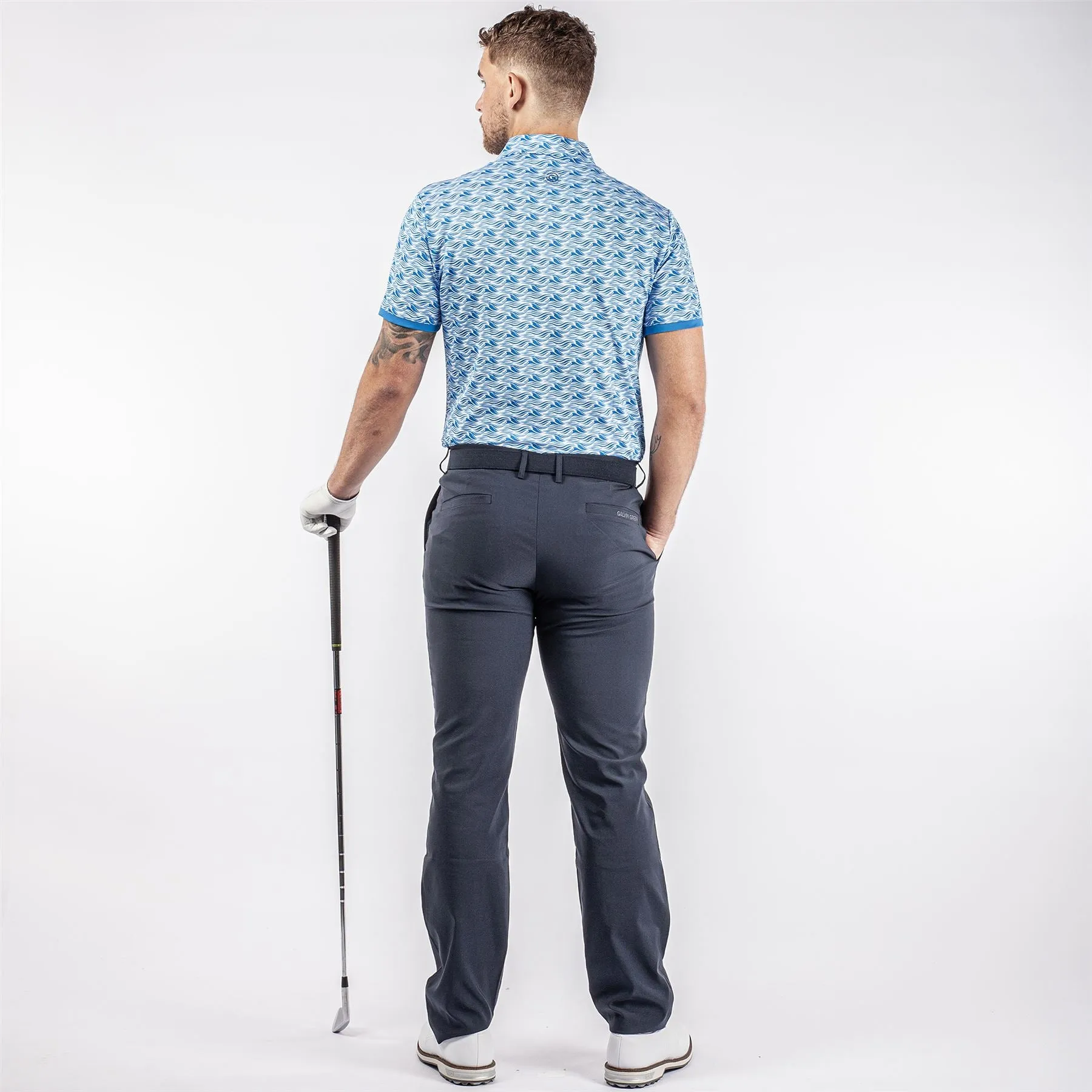 Madden Ventil8  Stretch Regular FIt Polo Blue/White - AW23